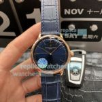 Swiss Copy Vacheron Constaintin Patrimony Rose Gold Blue Dial Watch 81530